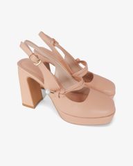 Giày Sandal Hạnh Dung Bít Mũi Trơn Mũi Vuông HD0939AS