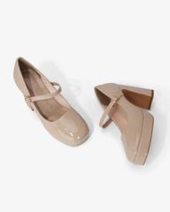 Giày Cao Gót Hạnh Dung Da Bóng Mũi Vuông HD0940AS