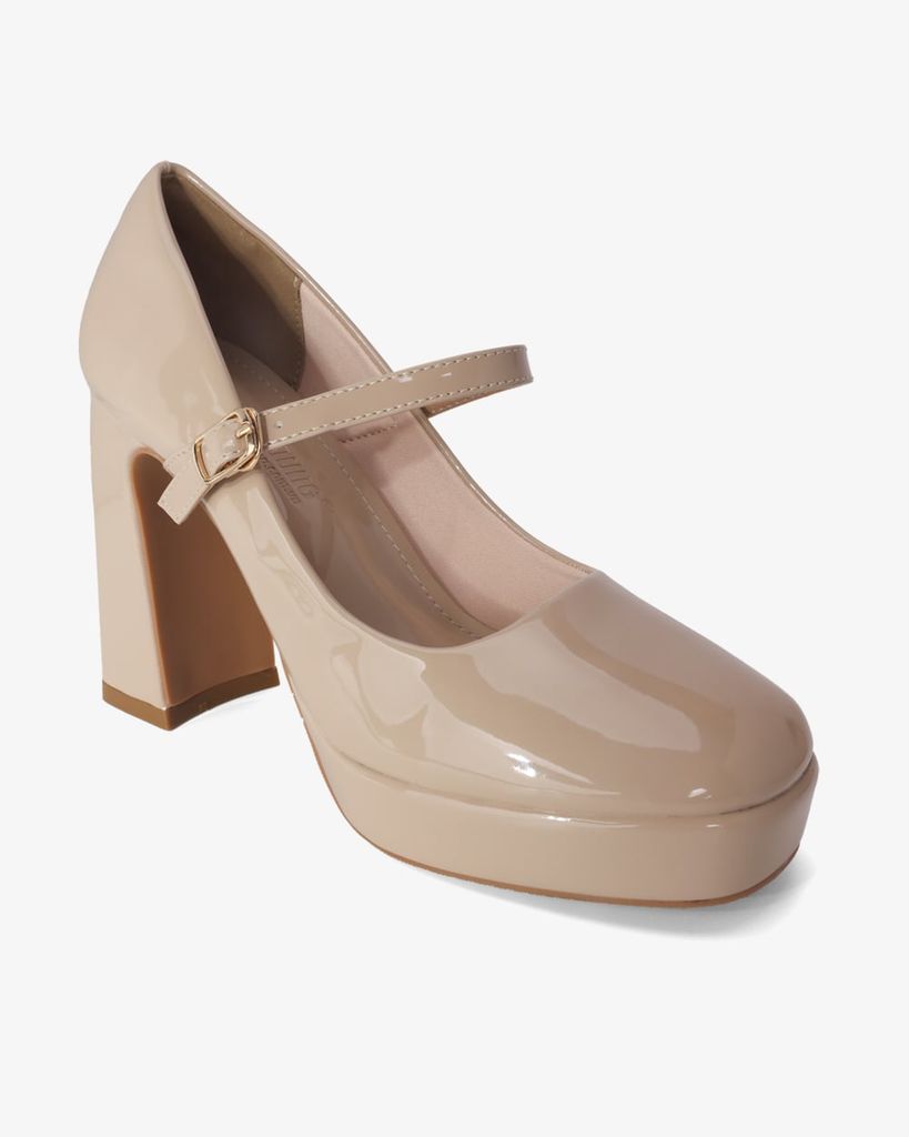 Giày Cao Gót Hạnh Dung Da Bóng Mũi Vuông HD0940AS