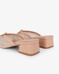 Dép Bít Mũi Hạnh Dung Lưới Nơ Mảnh HD0941AS