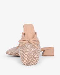 Dép Bít Mũi Hạnh Dung Lưới Nơ Mảnh HD0941AS