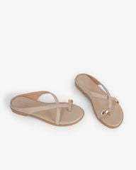 Dép Xẹp Hạnh Dung Quai Xỏ Ngón Dây Mảnh Khóa HD0942AS