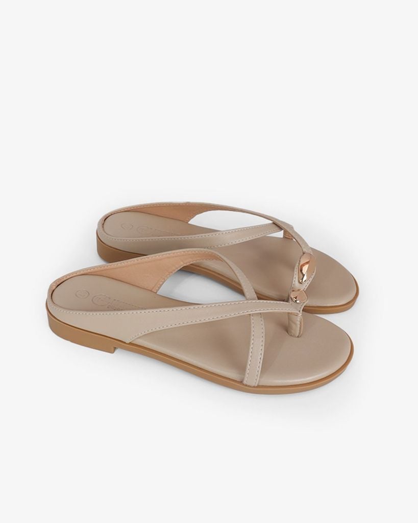 Dép Xẹp Hạnh Dung Quai Xỏ Ngón Dây Mảnh Khóa HD0942AS