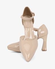 Giày Sandal Hạnh Dung Bít Mũi Da Bóng HD0945AS