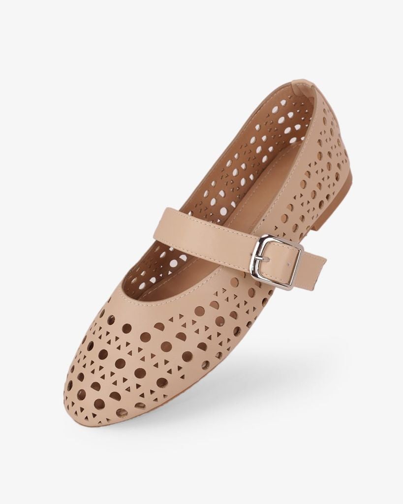 Giày Búp Bê Hạnh Dung Đục Lỗ HD0947AS