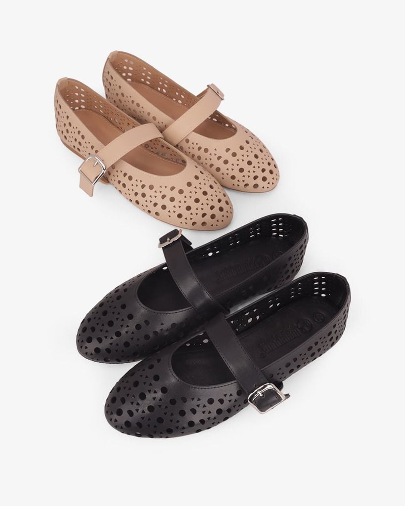 Giày Búp Bê Hạnh Dung Đục Lỗ HD0947AS