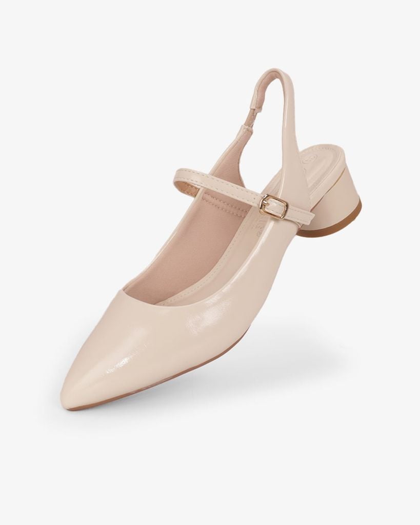 Sandal Hạnh Dung Cao Gót Mũi Nhon Trơn Ánh Màu HD0951AS