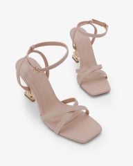 Sandal Hạnh Dung Cao Gót Quai Chéo Mảnh Đế Cách Điệu HD0953AS