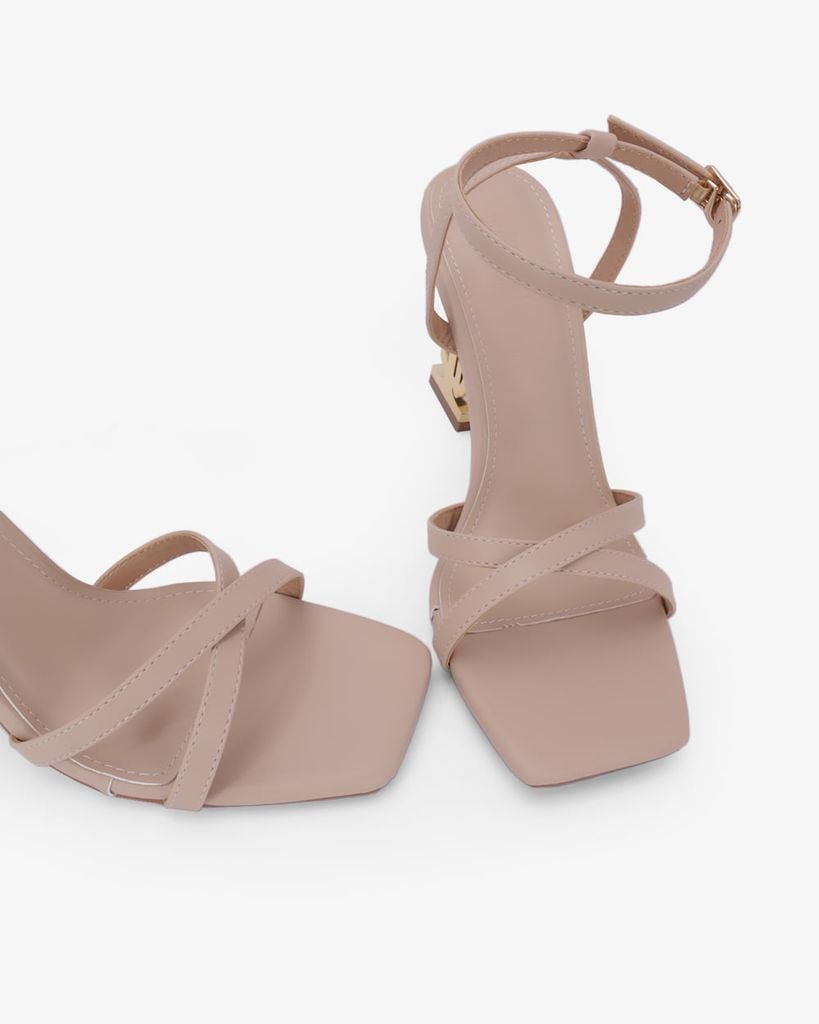 Sandal Hạnh Dung Cao Gót Quai Chéo Mảnh Đế Cách Điệu HD0953AS