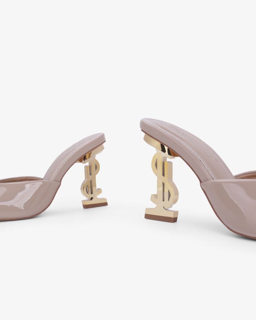 Dép Cao Gót Hạnh Dung Quai Nơ Đế Dollar HD0955AS