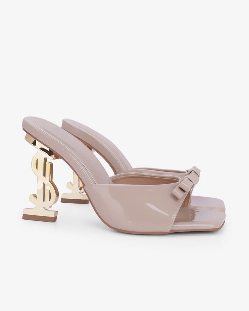 Dép Cao Gót Hạnh Dung Quai Nơ Đế Dollar HD0955AS