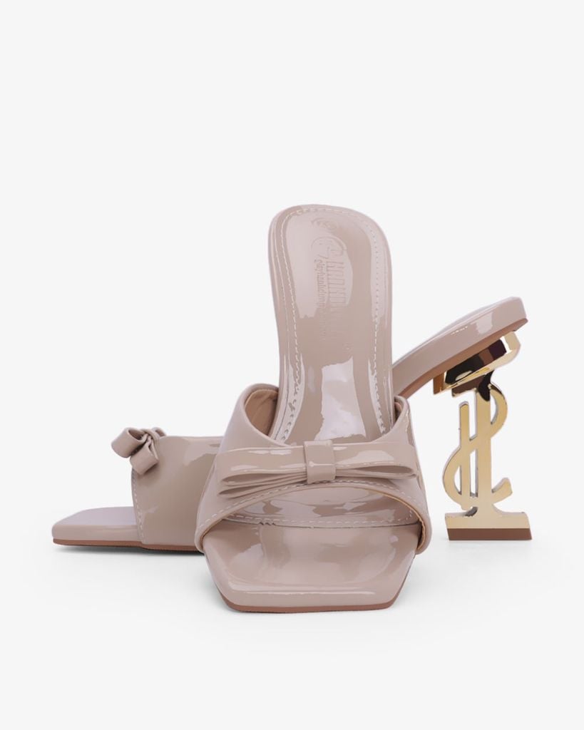 Dép Cao Gót Hạnh Dung Quai Nơ Đế Dollar HD0955AS