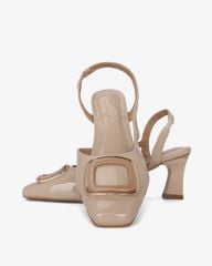 Giày Sandal Hạnh Dung Bít Mũi Khóa Vuông HD11101AV