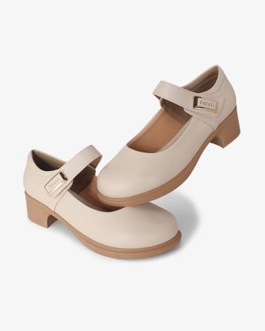 Giày Cao Gót Hạnh Dung Mũi Tròn Quai Dán HD11104AV