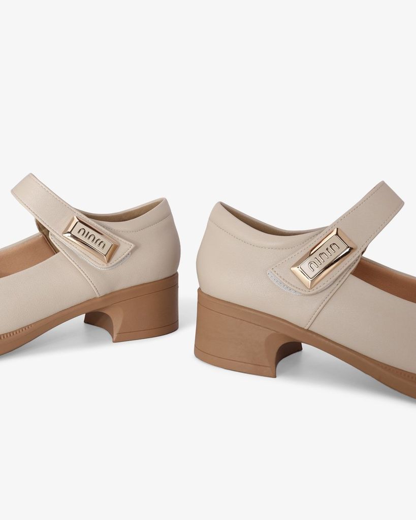 Giày Cao Gót Hạnh Dung Mũi Tròn Quai Dán HD11104AV