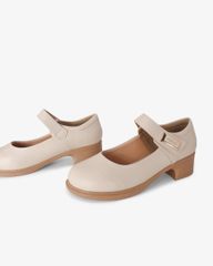 Giày Cao Gót Hạnh Dung Mũi Tròn Quai Dán HD11104AV