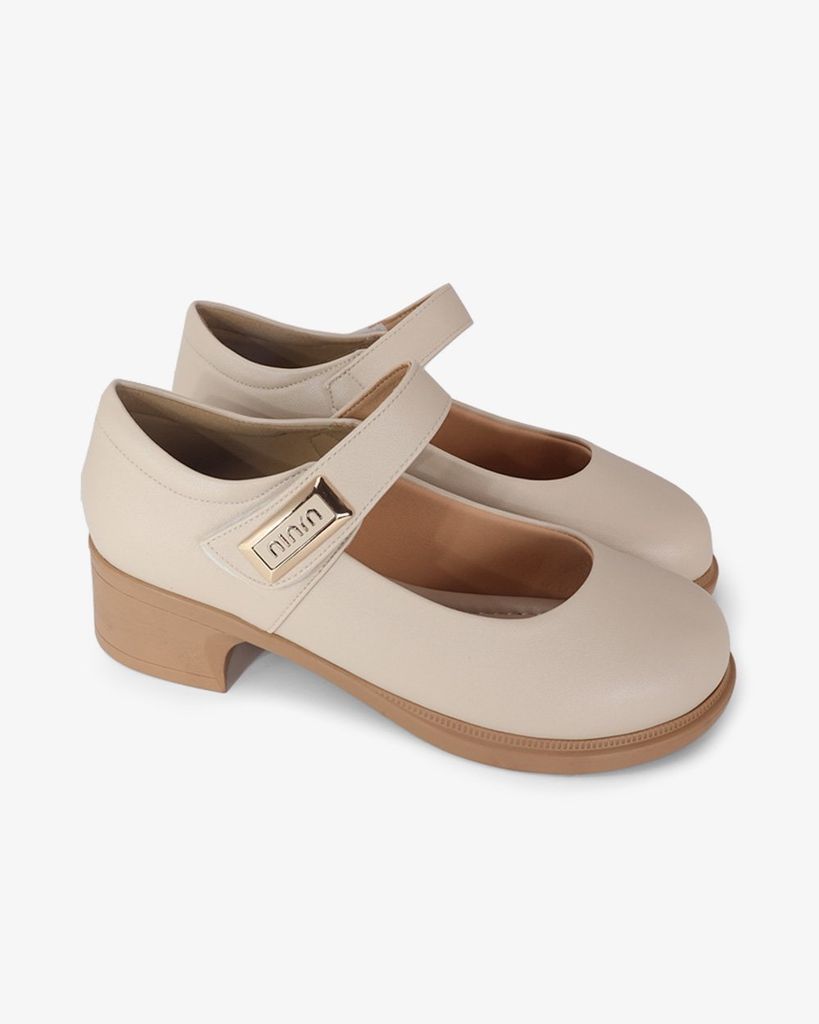 Giày Cao Gót Hạnh Dung Mũi Tròn Quai Dán HD11104AV