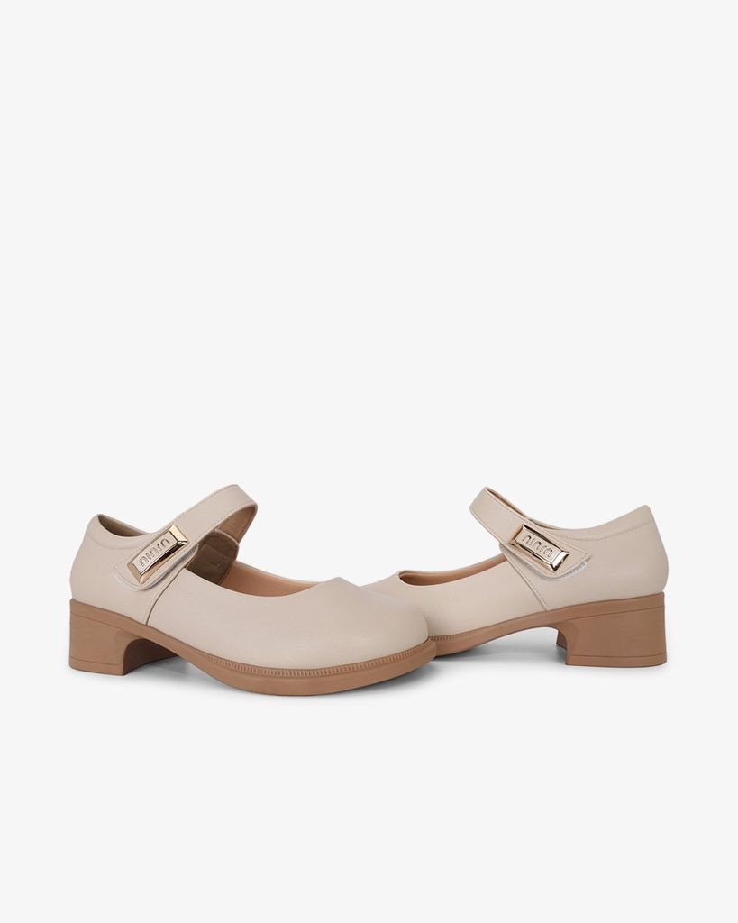 Giày Cao Gót Hạnh Dung Mũi Tròn Quai Dán HD11104AV