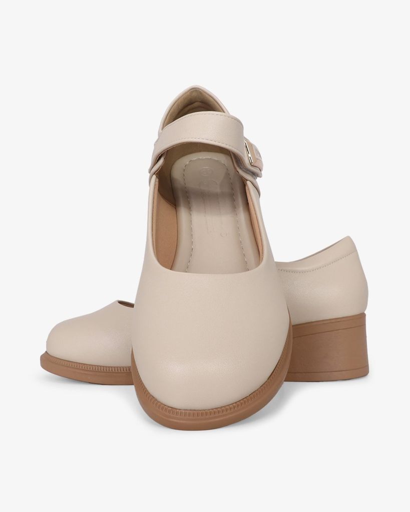 Giày Cao Gót Hạnh Dung Mũi Tròn Quai Dán HD11104AV