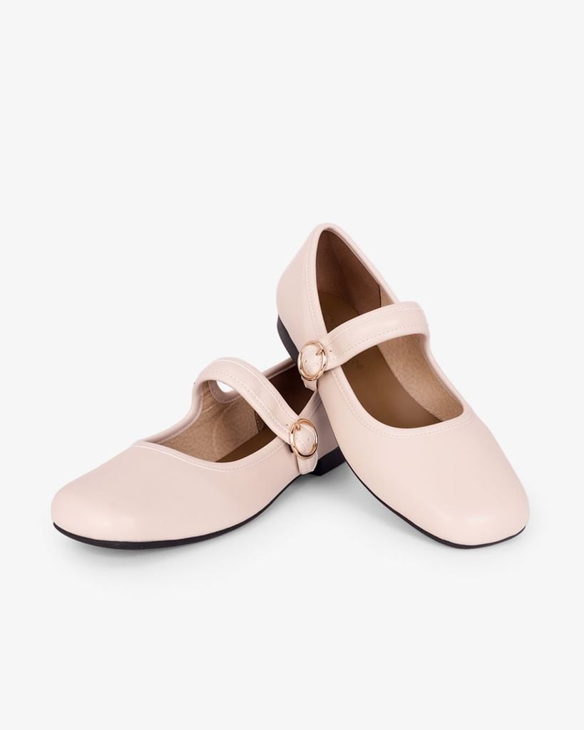 Giày Búp Bê Hạnh Dung Mũi Vuông Trơn HD11109AV
