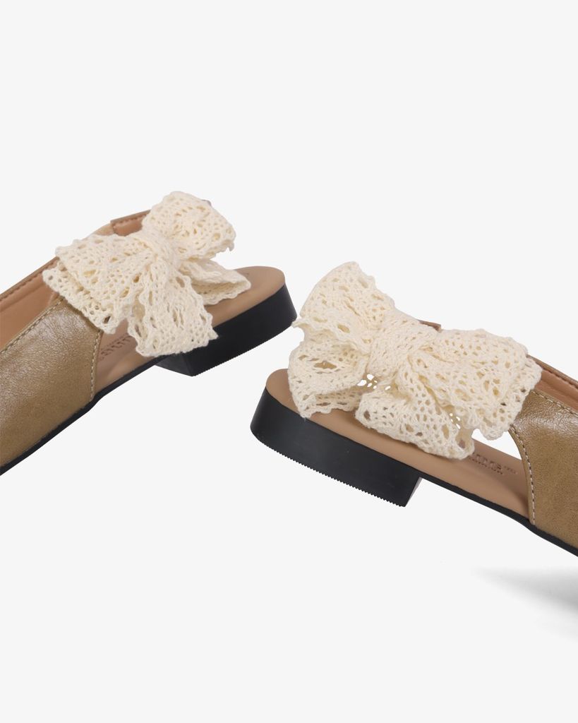 Sandal Hạnh Dung Bít Mũi Quai Nơ HD11110AV
