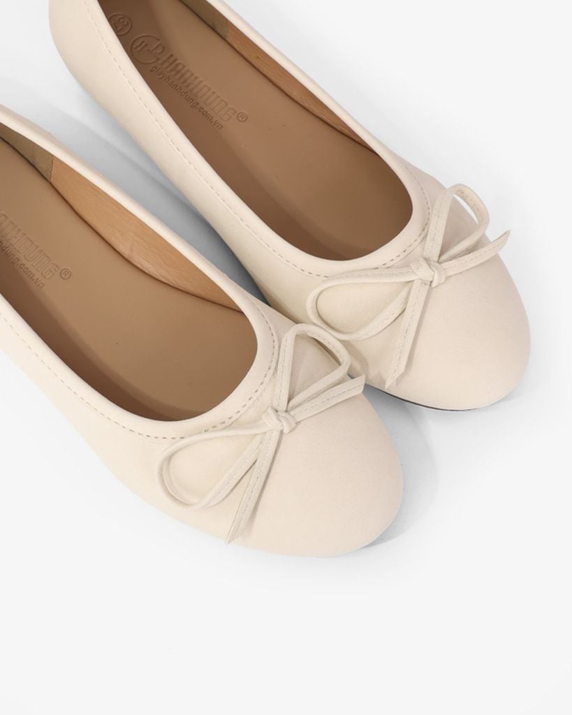 Giày Búp Bê Hạnh Dung Mũi Tròn Quai Nơ HD11112AV