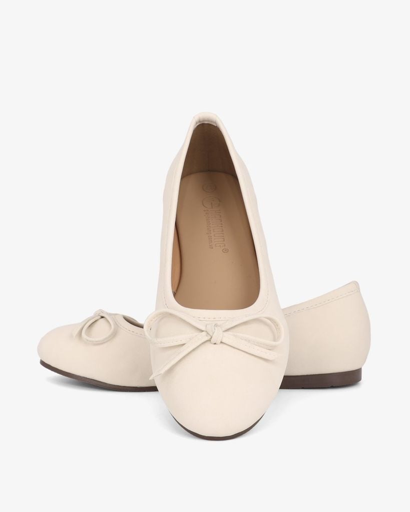 Giày Búp Bê Hạnh Dung Mũi Tròn Quai Nơ HD11112AV