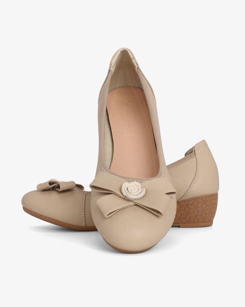 Giày Đế Xuồng Hạnh Dung Nơ Hoa HD11113AV