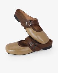 Dép Bít Mũi Hạnh Dung Khóa Nâu HD11114AV