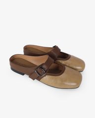 Dép Bít Mũi Hạnh Dung Khóa Nâu HD11114AV