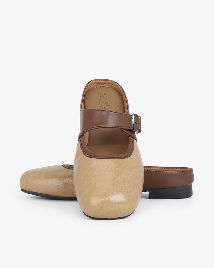 Dép Bít Mũi Hạnh Dung Khóa Nâu HD11114AV