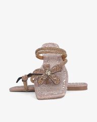 Dép Xẹp Hạnh Dung Quai Xỏ Ngón Hoa Xoàn HD11121AV