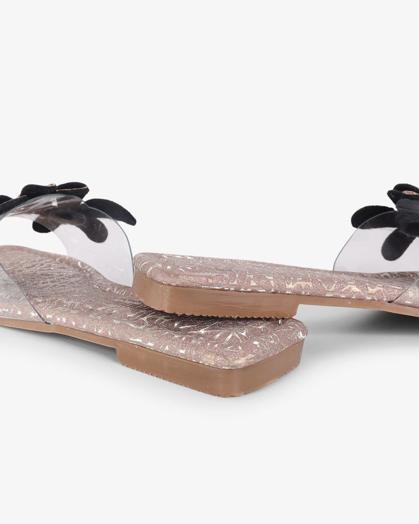 Dép Xẹp Hạnh Dung Quai Hoa Trong Suốt HD11122AV