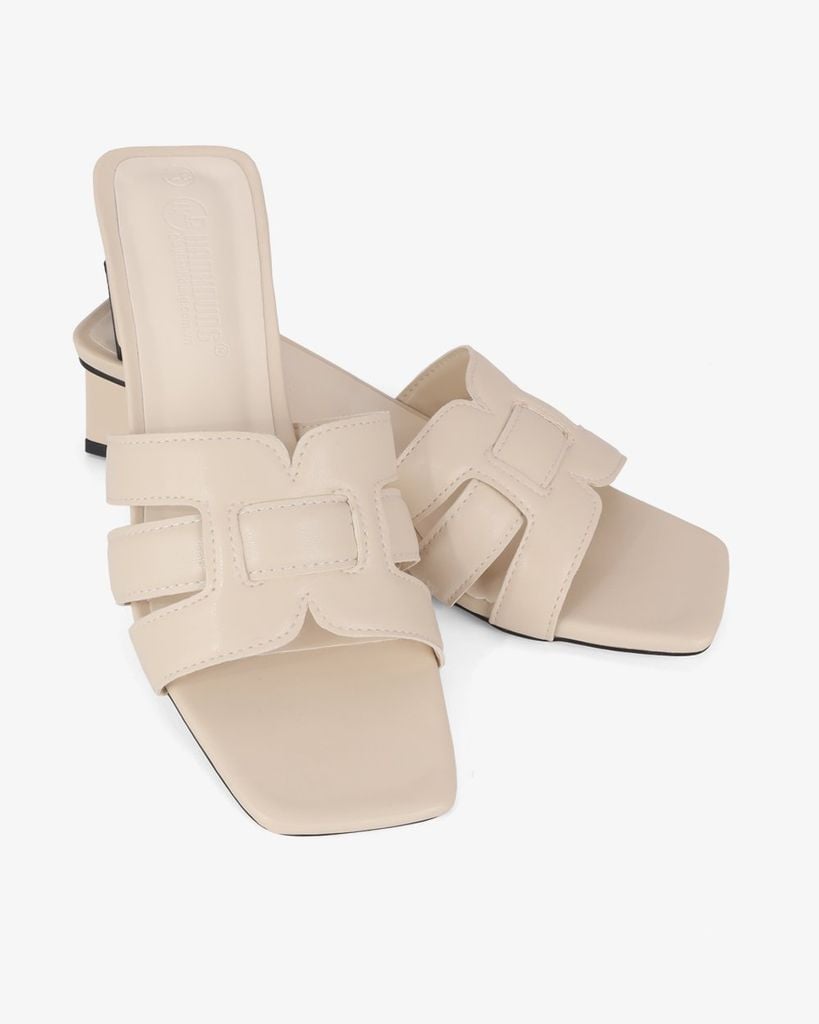 Dép Cao Gót Hạnh Dung Ba Quai Đắp Ngang HD11129AV