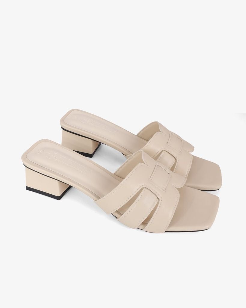 Dép Cao Gót Hạnh Dung Ba Quai Đắp Ngang HD11129AV