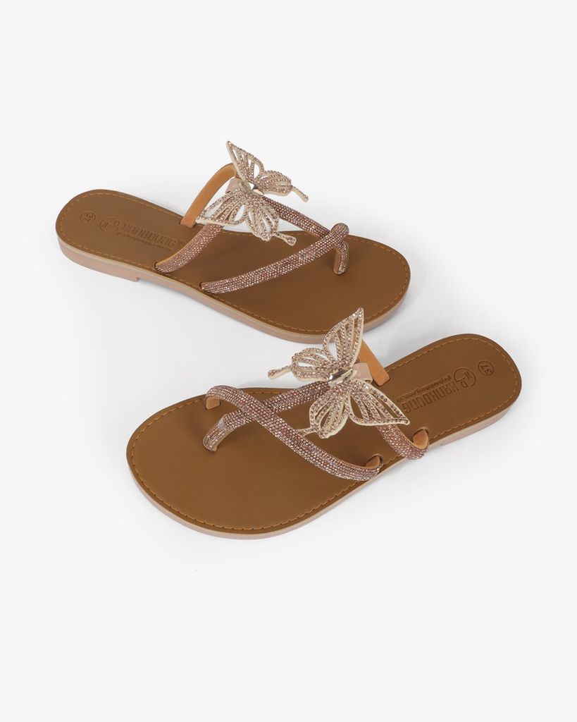 Dép Xẹp Hạnh Dung Quai Kẹp Xoàn HD11135AV