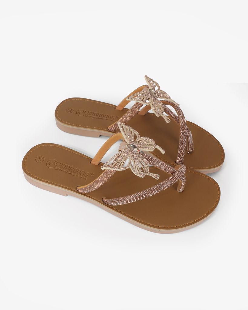 Dép Xẹp Hạnh Dung Quai Kẹp Xoàn HD11135AV