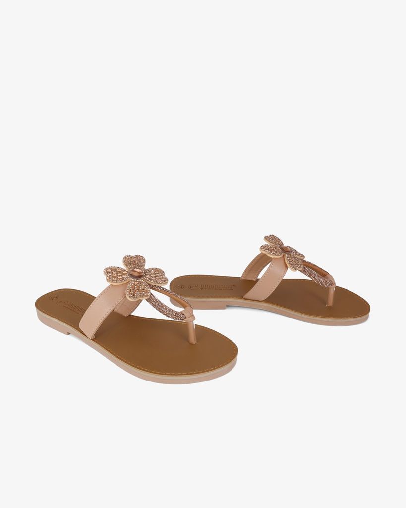 Dép Xẹp Hạnh Dung Quai Kẹp Hoa Xoàn HD11136AV