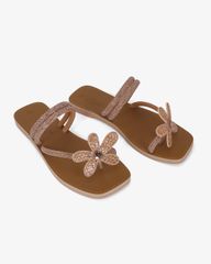 Dép Xẹp Hạnh Dung Quai Kẹp Xoàn Hoa HD11137AV