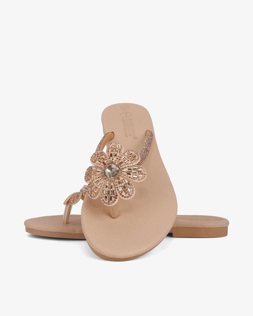 Dép Xẹp Hạnh Dung Quai Kẹp Hoa Xoàn HD11138AV