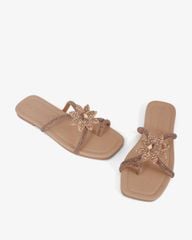 Dép Xẹp Hạnh Dung Quai Kẹp Hoa Xoàn Xoắn HD11139AV