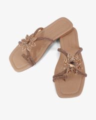 Dép Xẹp Hạnh Dung Quai Kẹp Hoa Xoàn Xoắn HD11139AV