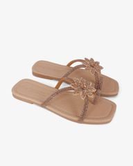 Dép Xẹp Hạnh Dung Quai Kẹp Hoa Xoàn Xoắn HD11139AV