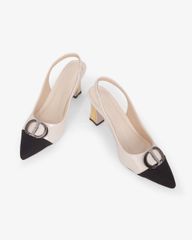 Giày Sandal Hạnh Dung Hai Màu Khóa Tròn HD11140AV