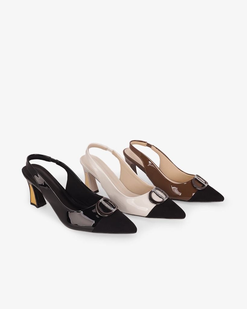 Giày Sandal Hạnh Dung Hai Màu Khóa Tròn HD11140AV