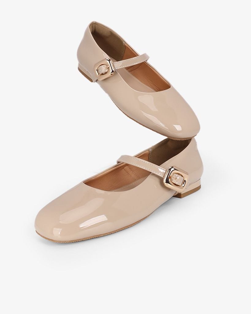 Giày Búp Bê Hạnh Dung Si Bóng HD11143AV