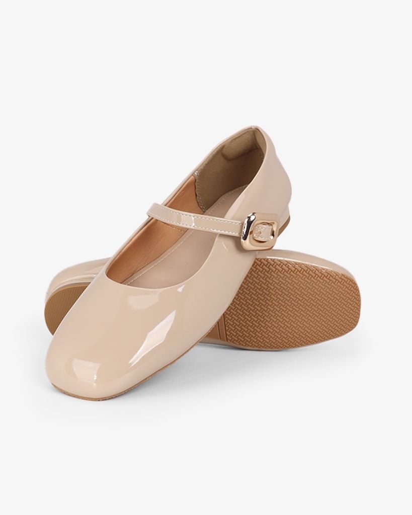 Giày Búp Bê Hạnh Dung Si Bóng HD11143AV