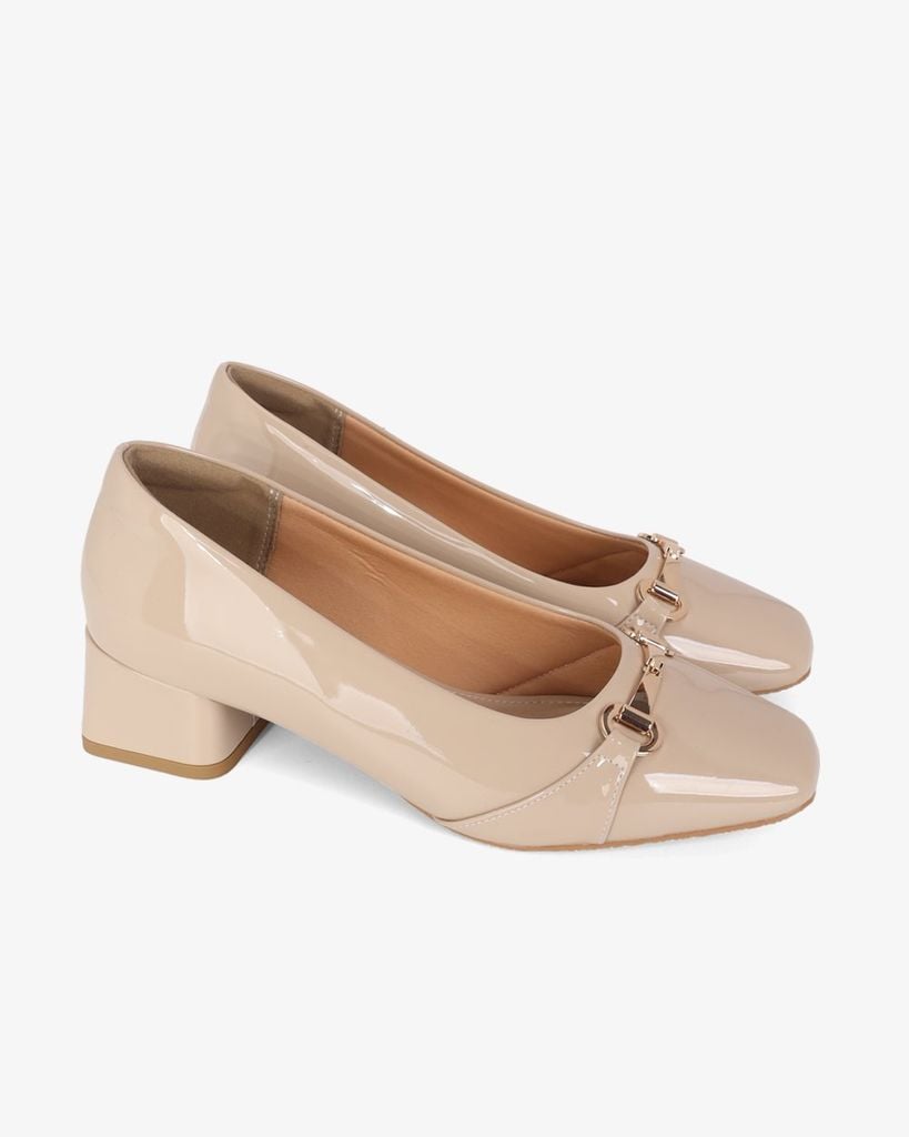 Giày Cao Gót Hạnh Dung Mũi Vuông Khóa Xích HD11144AV