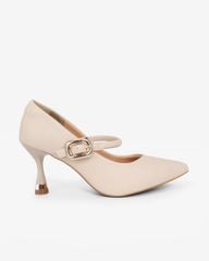 Giày Cao Gót Hạnh Dung  Cổ Tim Trơn Mũi Nhọn HD11145AV