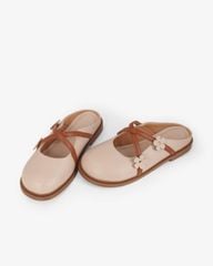 Dép Bít Mũi Hạnh Dung Quai Đan Chéo Đính Hoa HD11146AV